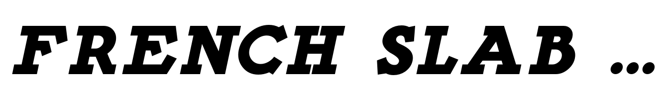 French Slab Serif Oblique JNL